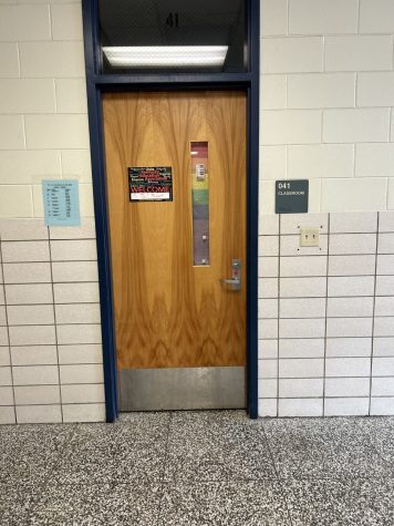 HC teacher Mr. Brown keeps his door closed.