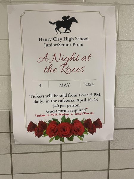 Prom informational posters located around the school.