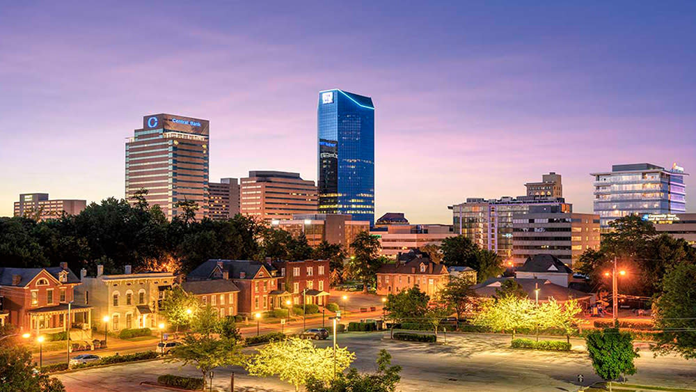 The Lexington skyline provides a beautiful view for students over break.