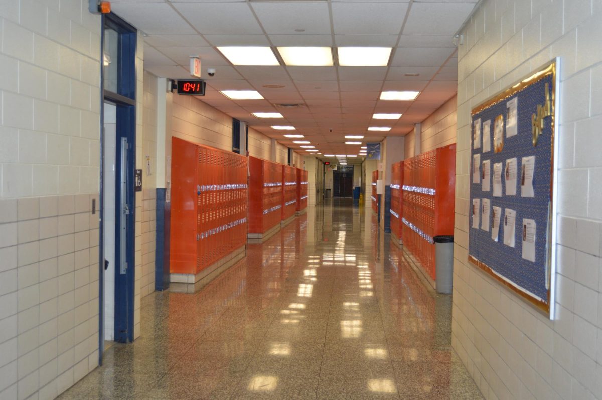 The orange hallway is a common location for student fights.