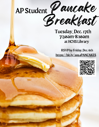 Flyer sent out to students for the AP Pancake Breakfast