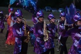 This is the saxophone section of HC's Marching Band from the 2024 season.
